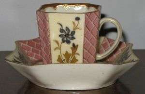 c1900 Hand Painted Cup & Saucer Marked Imperial w/Crown  