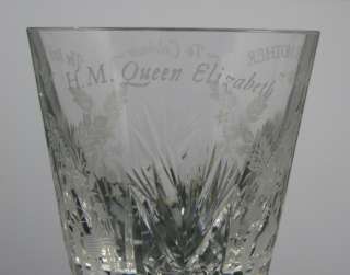 Edinburgh Crystal Thistle Commemorative Goblet Glass  
