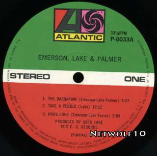 Emerson Lake & Palmer   E. L. P.   LP   Japan with OBI  