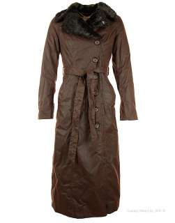John Partridge Ladies Rosetti Long Coat   Antique Brown WAW103  