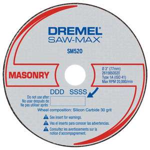 Dremel 3 in Masonry Cut Off Wheel (3 Pack) SM520C NEW  