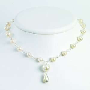  Sterling Silver Freshwater Cultured Pearl 17in Necklace 