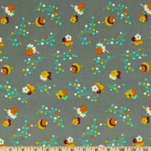  54 Wide Cotton Duck County Fair Posie Slate Fabric By 