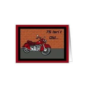  Motorcycle 75th Birthday Card Card Toys & Games
