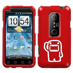  HTC EVO 3D WHITE DOMO SALUTE ON A RED HARD CASE COVER 