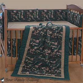 Baby Boy Army Camo Crib Infant Nursery Bedding Set  