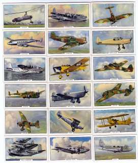 Complete Set of 48 Airplanes Cards from 1939 CIERVA AUTOGIRO CUNLIFFE 