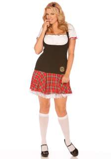Plus Frisky School Girl Costume   Womens Sexy School Girl Halloween 