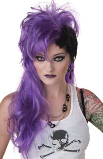 Smash Punk Costume Wig (Purple/Black) for Halloween   Pure Costumes