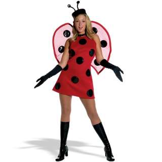 Lady Bug Deluxe Adult Costume   Costume includes dress, wings, hat 