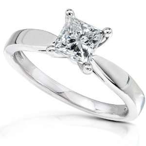  1 Carat Princess Diamond Solitaire Engagement Ring (E/SI2 