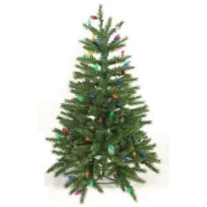  3 Pre Lit Fir Artificial Christmas Tree   100 Multi 