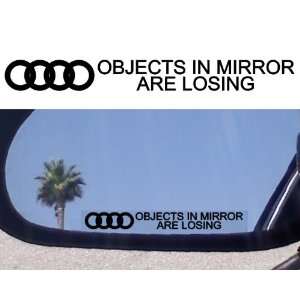  (2) Mirror Decals for AUDI R8 QUATTRO RS4 RS6 A3 A4 A5 A6 