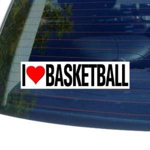  I Love Heart BASKETBALL   Window Bumper Sticker 