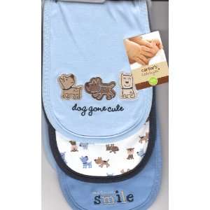  Carters Dog Gone Cute Burp Cloth 3 Pack Baby