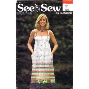   Sew 5815 Vintage Sewing Pattern Womens Sun Dress Size 10 Bust 32 1/2