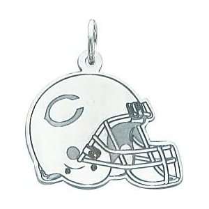  14K White Gold NFL Chicago Bears Football Helmet Charm 