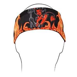  ZANheadgear Black/Orange Devil Girl Headband Automotive