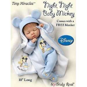    ASHTON DRAKE DISNEY NIGHT NIGHT BABY MICKEY DOLL Toys & Games