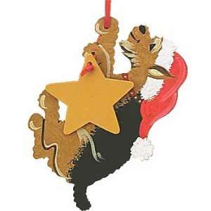  Airedale Hanging on a Star Wooden Christmas Ornament