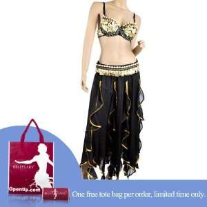  Costume, Sequined Bra And Lotus Leaf Skirt Set, Vogue Style Clothing