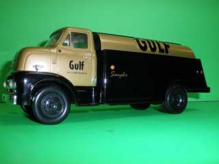 1953 GULF FORD Tanker Truck GOLD SAMPLER MIB ERTL  