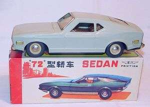 MF 198 China 125 FORD MUSTANG MACH 1 Fastback 1972 Tin Toy Car 23cm 