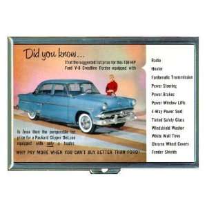  1954 Ford Crestline Fordor Ad ID Holder, Cigarette Case or 