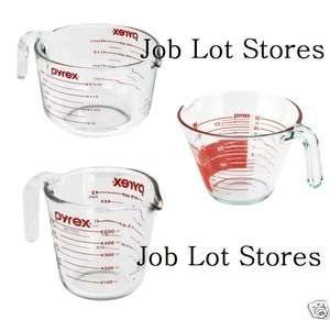 PYREX Glass Measuring Cup 2 Cup, 4 Cup, 8 Cup. NEW  