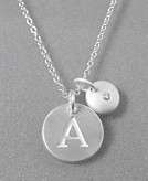    Sterling Silver Initial Pendant  