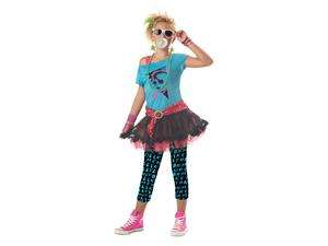    80S Valley Girl Punk Rock Girl Dress Child Costume Tween 