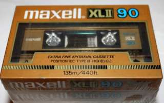 VINTAGE NEW SEALED 5 PACK MAXELL XLII 90 EXTRA FINE EPITAXIAL CASSETTE 