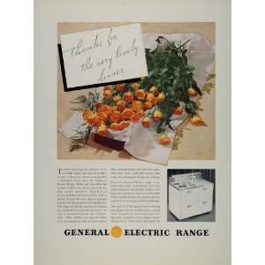  1934 Ad GE General Electric Range Imperial Stove Roses 