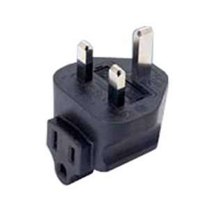  BS1363A UK fused 3 prong plug to NEMA 5 15R 3 prong USA 