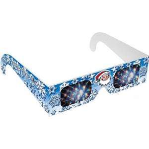 Rainbow 3D Fireworks Glasses® Santas Magic Glasses Design (3 Pairs)