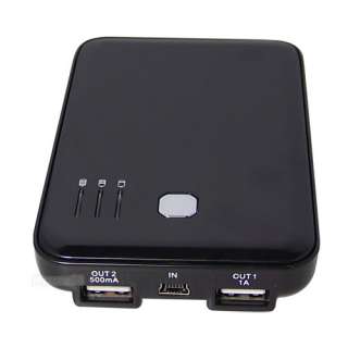 5000mAh External Battery Charger Power Bank 2 USB For iPad/iPhone 4 4S 