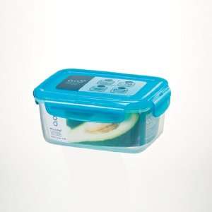  Lock & Lock Square Container, 12.5 Cup, Green Lid