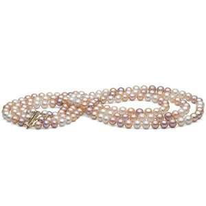   Freshwater Pearl Triple Strand Necklace, 8.5 9.5 mm Jewelry
