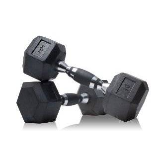 Hex Dumbbell Pairs; Rubber Grip Inlay; Chrome Finish