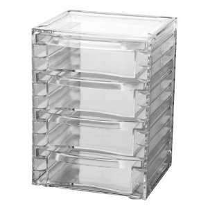  4 Drawer Acrylic Organizer (Clear) (7.25H x 5.25W x 4.75 