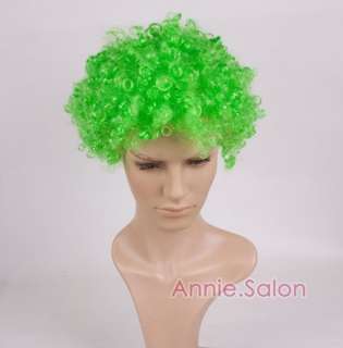 Green Party Clown Child Adult Costume Football Fan Wig  