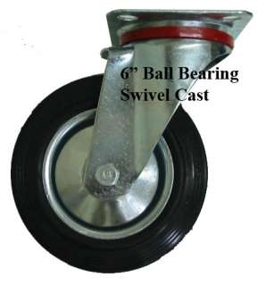 Heavy Duty 6 Ball Bearing Swivel Caster Wheel Base  