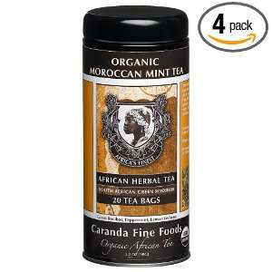 Caranda Fine Foods African Herbal Tea, Organic Moroccan Mint Teabags 