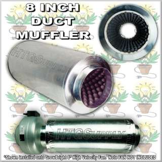 DUCT MUFFLER FAN Can Carbon Filter Noise Reduction Inline Reducer 