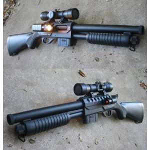  Tactical Full Stock Airsoft Shotgun with Scope Sports 