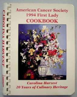 American Cancer Society 1994 First Lady Cookbook Spiral  