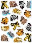 Zoo ANIMAL Print Party Favors BALLOON Stickers Jungle  
