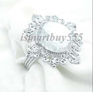 12 Diamond Ring WEDDING ANNIVERSARY NAPKIN RINGS Holder  