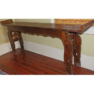 Antique Carved Chinese Altar (Sofa Table   Console Table   Hall Table 