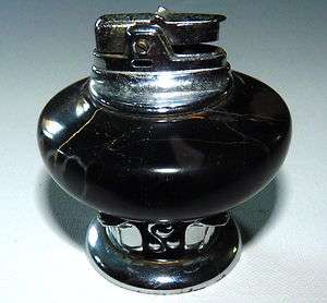 OLD VINTAGE RONSON N.J. TOBACCO LARGE STONE TABLE LIGHTER  